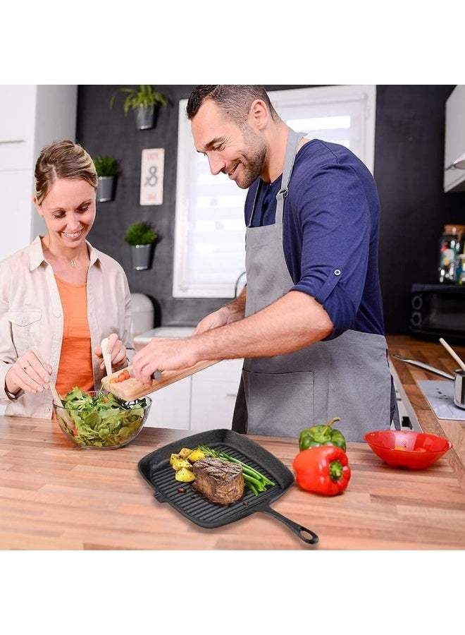 Cast Iron Square Skillet 22.5cm – Perfect for Grilling Steaks, Fish, and Meals – Heavy-Duty Induction Cookware for Kitchen and Restaurant Use - Image 5